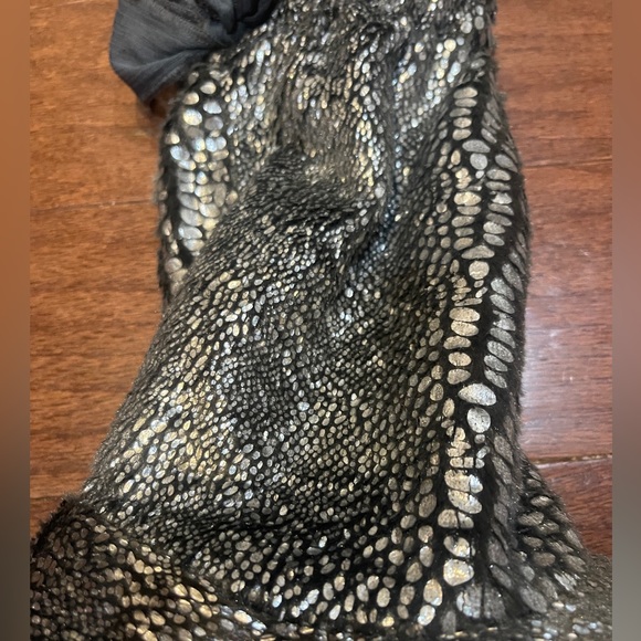 Candies Gray Silver Metallic Snake print Bootie Slippers Size 11 XL - Picture 4 of 9